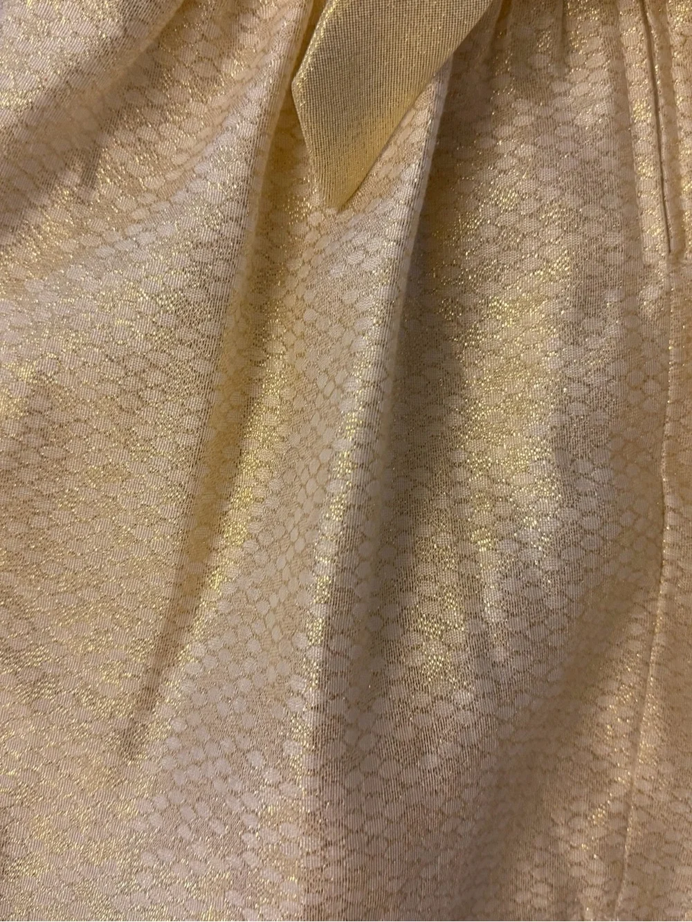Mia Julianna Girl's Size 18 Months Gold & Cream Textured Party Dress